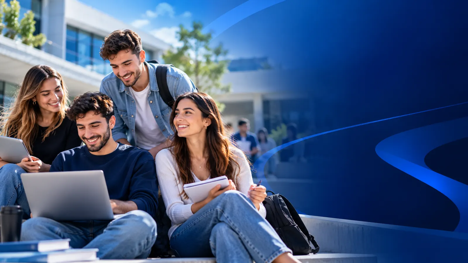 סטודנטים בקמפוס מתייעצים לגבי תואר ראשון באדריכלות (B.Arch.)